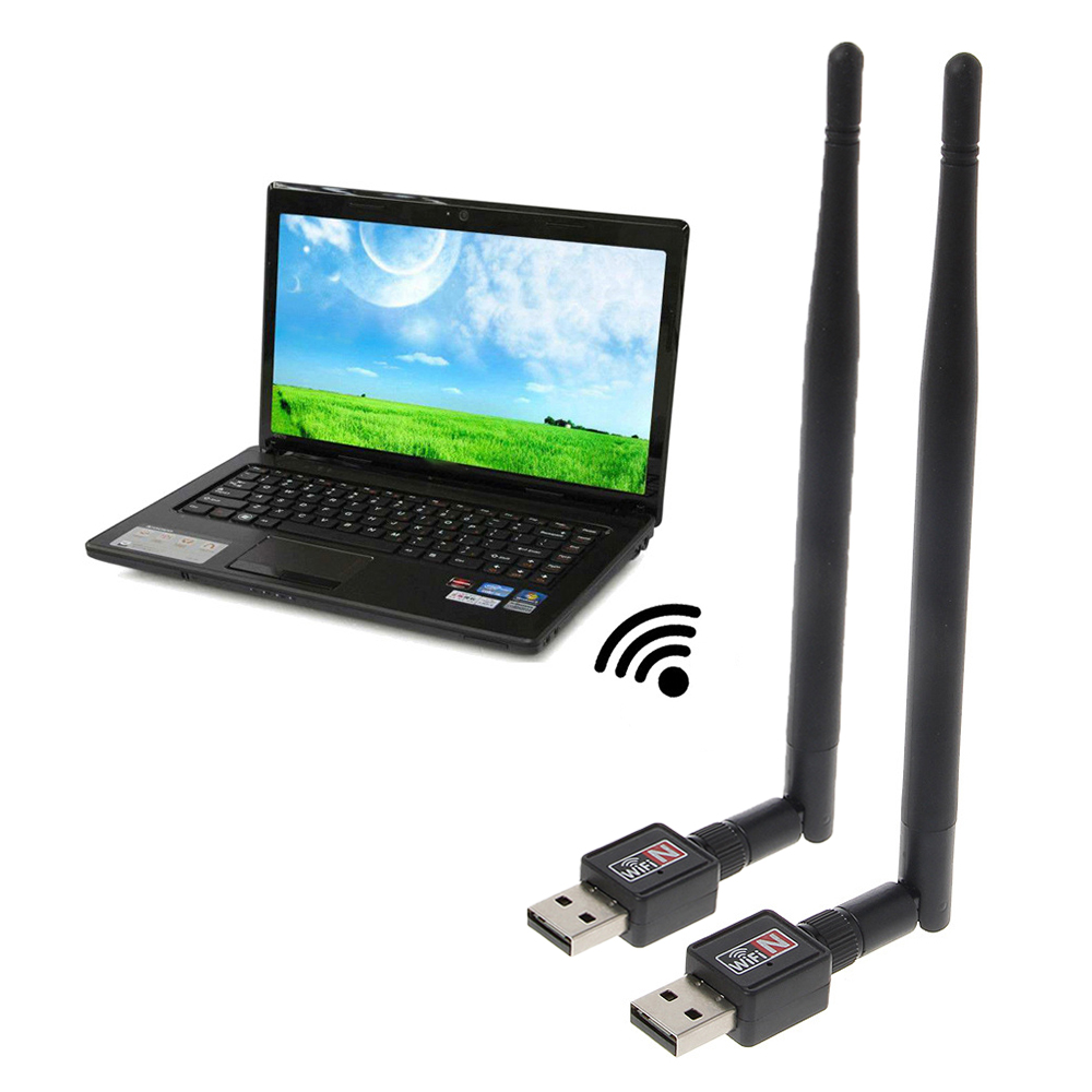 2PCS 600Mbps USB WiFi Dongle Wi-Fi Adapter for PC USB Wireless Network Card Wireless Adapter Wi-Fi Receiver Dongle for Windows