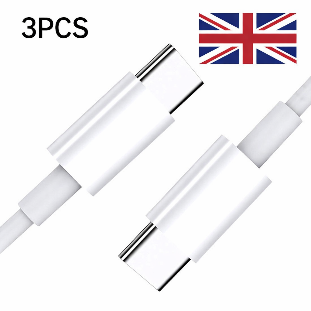 3Pack 2m 60W USB C to C Cable OD3.0 TPE 130 Strand 0.1 Copper Wire Fast Charging Cable