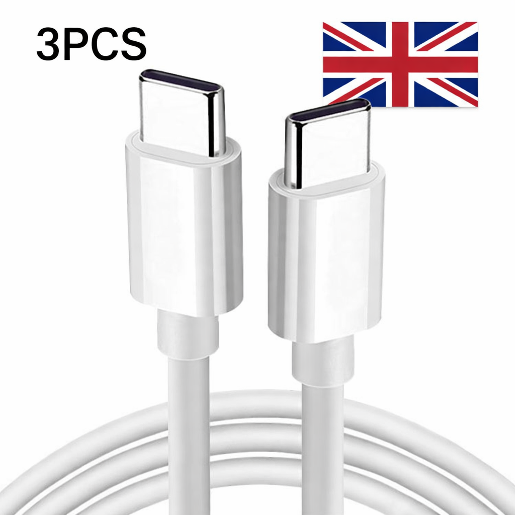 3Pack 1m 60W USB C to C Cable OD3.0 TPE 130 Strand 0.1 Copper Wire Fast Charging Cable