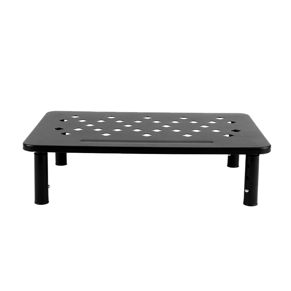 Metal Monitor Stand Riser Computer Monitor Mesh Platform for Laptop Printer – Black