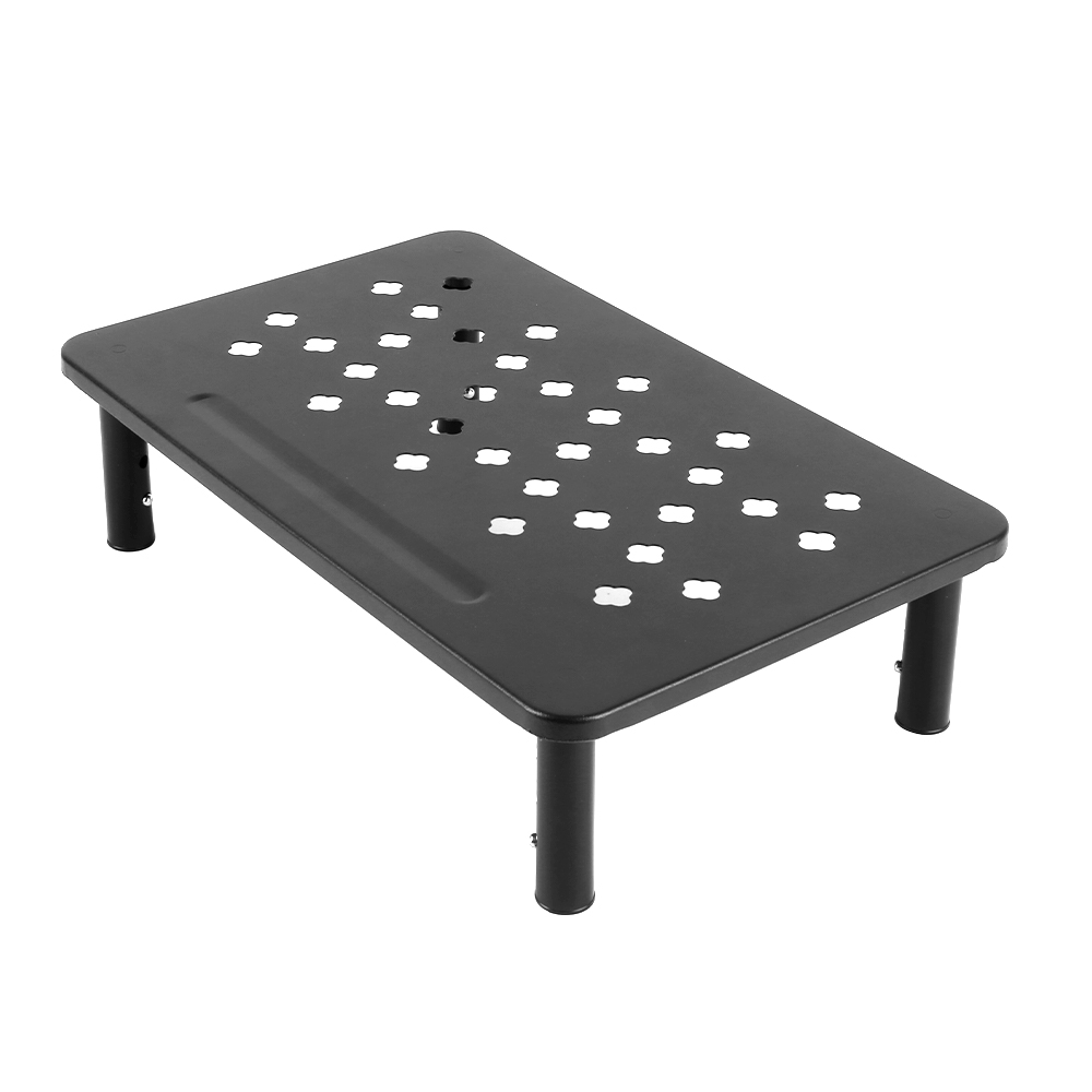 Metal Monitor Stand Riser Computer Monitor Mesh Platform for Laptop Printer - Black - Image 3