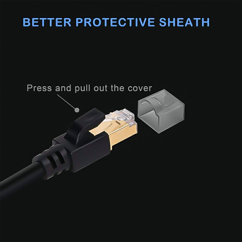 RJ45 Network Patch Cord Cat8 LAN Cable 2000Mhz 40Gbps Suitable for Router Mac Laptop - 20FT - Image 3