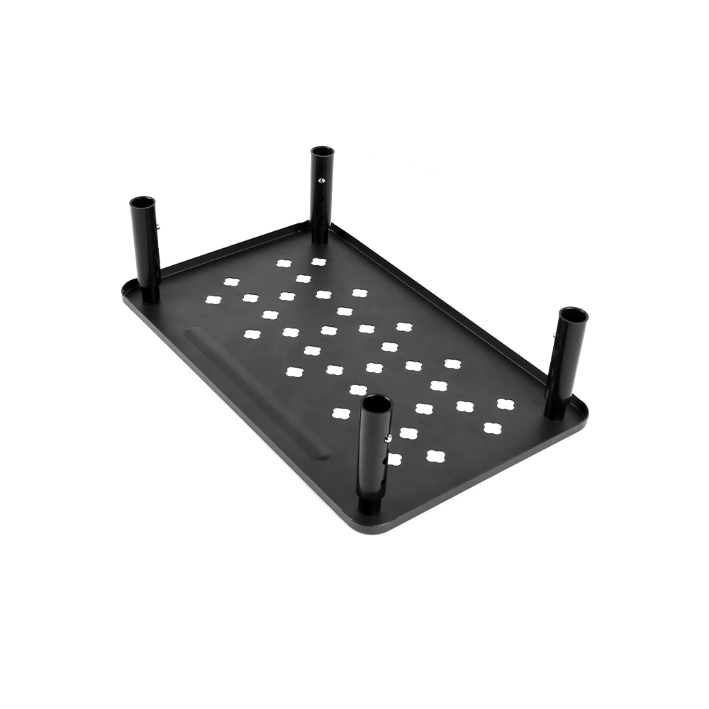 Metal Monitor Stand Riser Computer Monitor Mesh Platform for Laptop Printer - Black - Image 4