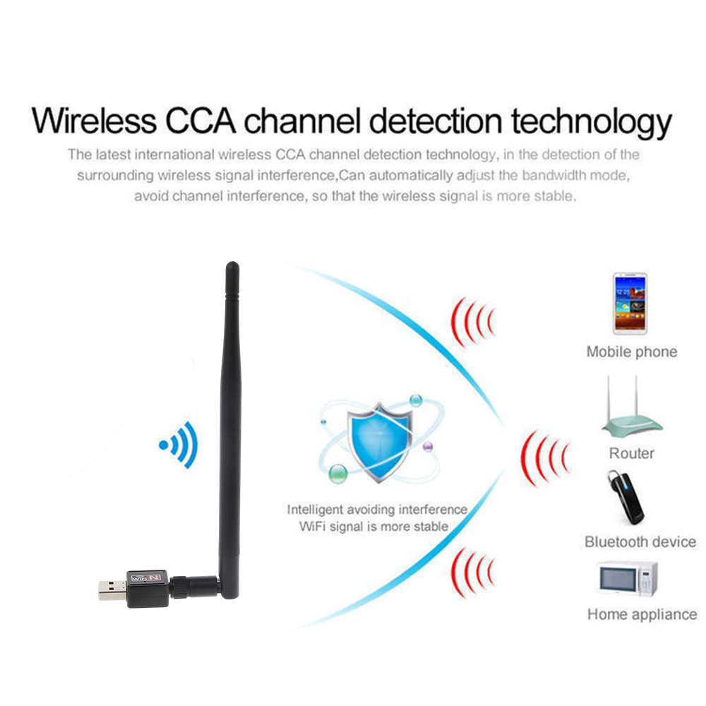 2PCS 600Mbps USB WiFi Dongle Wi-Fi Adapter for PC USB Wireless Network Card Wireless Adapter Wi-Fi Receiver Dongle for Windows - Image 5