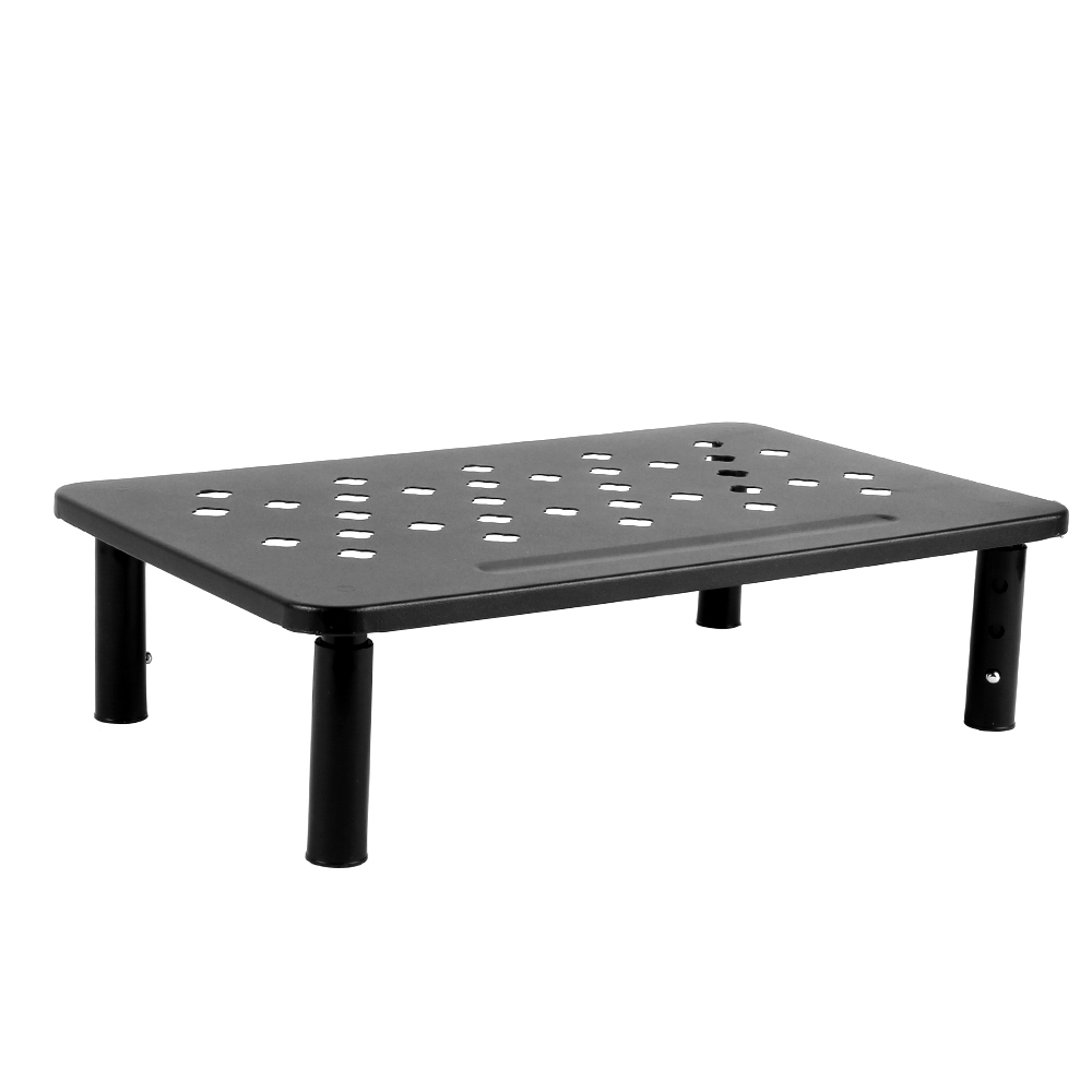 Metal Monitor Stand Riser Computer Monitor Mesh Platform for Laptop Printer - Black - Image 5
