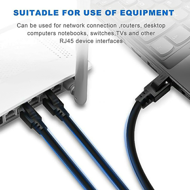 RJ45 Network Patch Cord Cat8 LAN Cable 2000Mhz 40Gbps Suitable for Router Mac Laptop - 20FT - Image 6